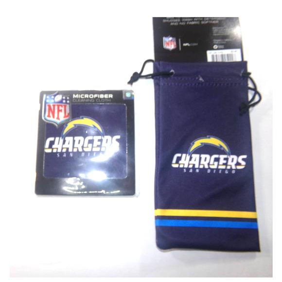 NFL San Diego Chargers Sunglass cloth and Sunglass Bag Combo Retro Los Angeles - Picture 3 of 4